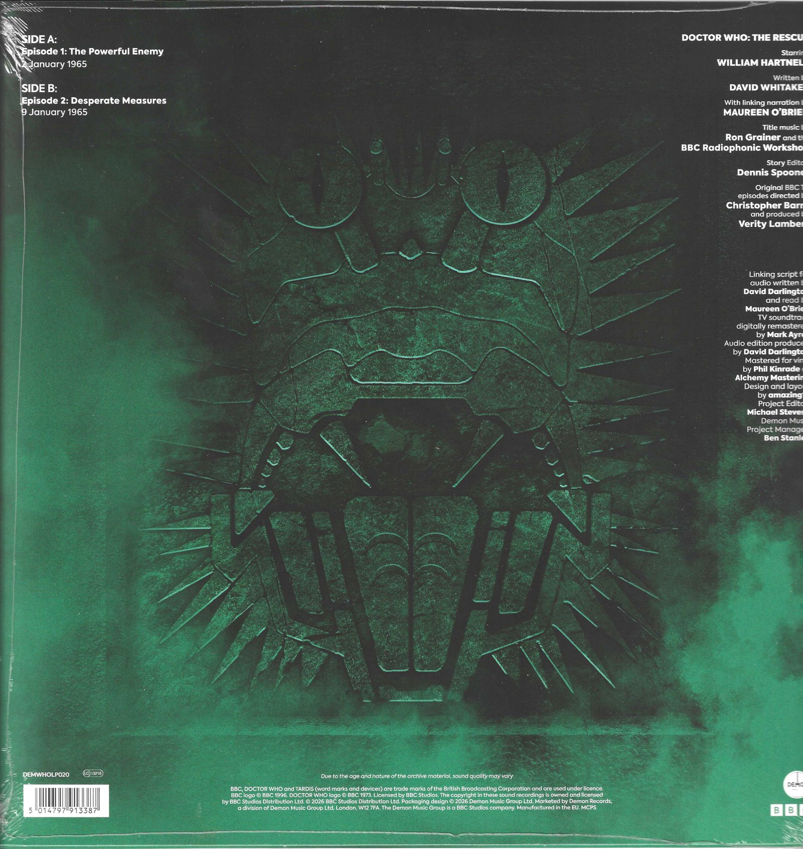 Back cover of DEMWHOLP020